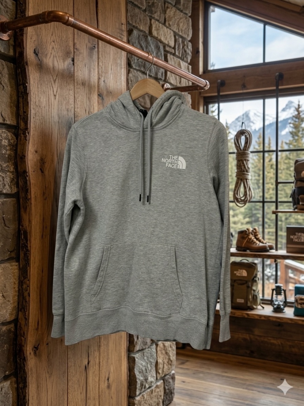 The North Face Men's Light Grey Pullover Hoodie